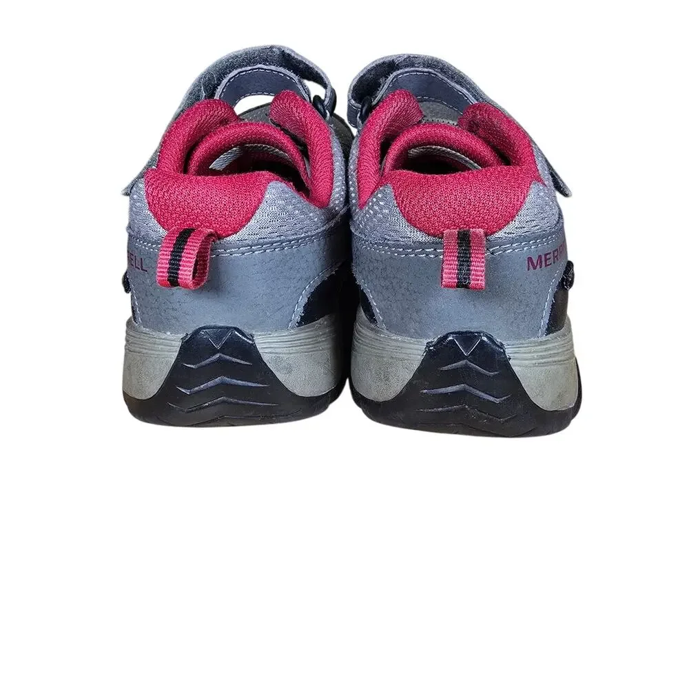 Merrell Trainers Youth Size 5 Trail Quest Washable Gray Leather Sneakers Shoes